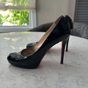Christian Louboutin New Simple Pump 120 Patent Calf, Black, Size 40